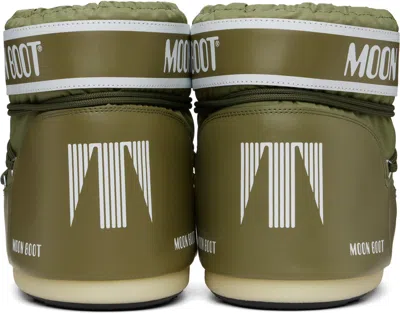 Moon Boot Mens Khaki Icon Low 2 Lace-up Nylon Snow Boots M In Brown