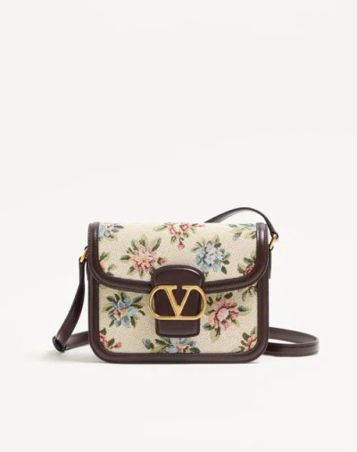 Valentino Garavani  Garavani 9to5 Small Shoulder Bag In Papier Floral Jacquard Fabric Woman In Multi