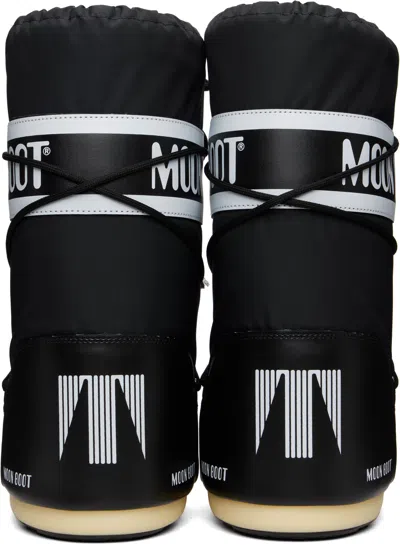 Moon Boot Black Icon Nylon Boots In Black