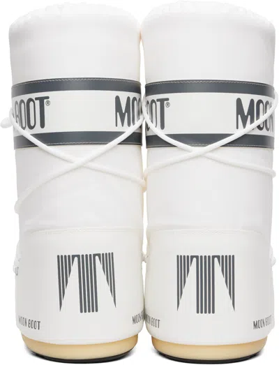 Moon Boot White Icon Nylon Boots In White