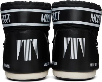 Moon Boot Black Icon Low Nylon Boots In Black