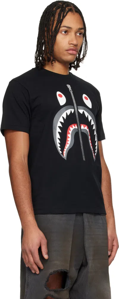 Bape Black Shark T-shirt In Black
