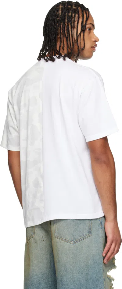 Bape White City Camo Tiger Shark Relaxed Fit T-shirt In White