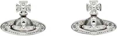 Vivienne Westwood Pina Bas Relief Earrings In Silver
