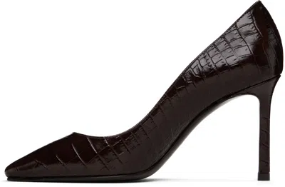 Jimmy Choo Brown Romy 85 Heels In Animal Print