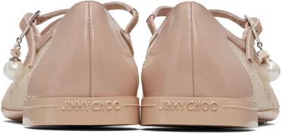 Jimmy Choo Pink Eleri Ballerina Flats In Neutral