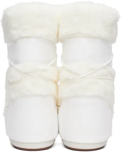 Moon Boot White Icon Faux-fur Boots In White