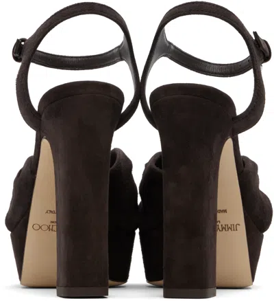 Jimmy Choo Heloise 120 High-heeled Sandals In Brown