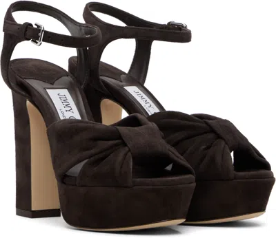 Jimmy Choo Heloise 120 High-heeled Sandals In Brown