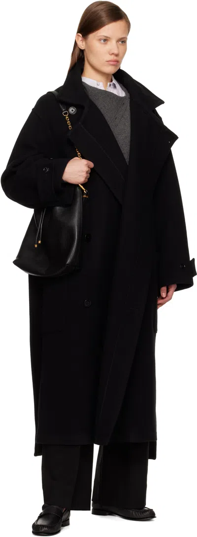 Jimmy Choo Black Cinch Bucket Chain Bag In Black