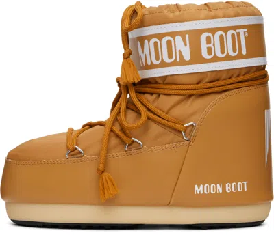Moon Boot Brown Icon Low Nylon Boots In Multi