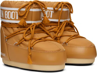 Moon Boot Brown Icon Low Nylon Boots In Multi