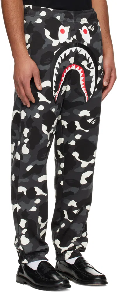 Bape Black City Camo Shark Sweatpants In Black