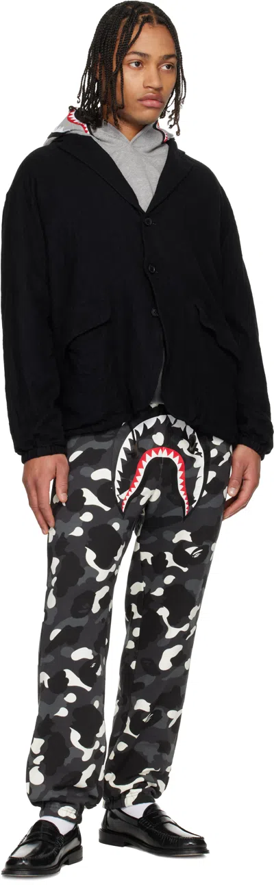 Bape Black City Camo Shark Sweatpants In Black