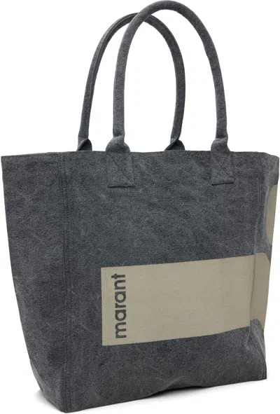 Isabel Marant Gray Yenky Tote In Black