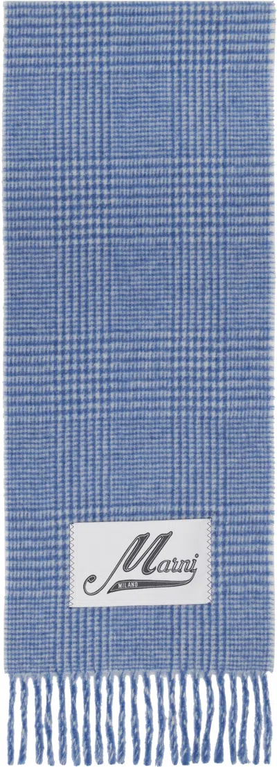 Marni Blue Wool Scarf