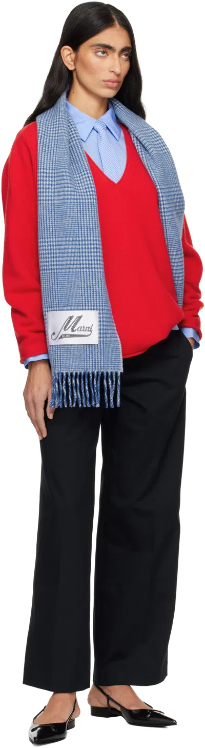 Marni Blue Wool Scarf