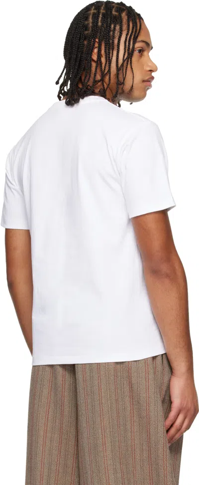 Bape White College T-shirt In Brown