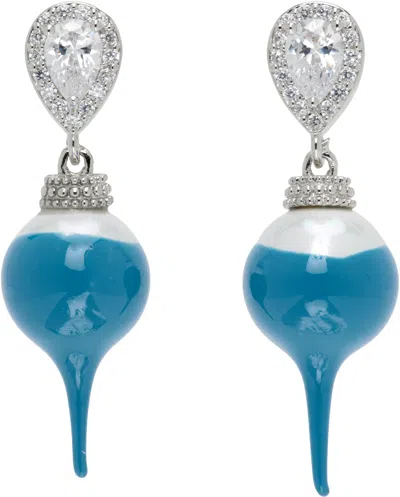 Ottolinger Faux-pearl Drop Earrings In Silver