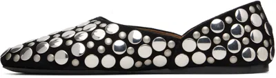 Khaite Jane Stud-embellished Leather Ballet Flats In Black