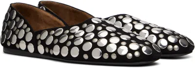 Khaite Jane Stud-embellished Leather Ballet Flats In Black