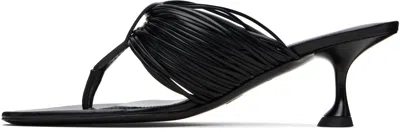 Proenza Schouler Woman Thong Sandal Black Size 8 Leather In Black