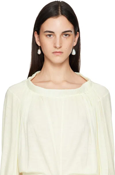 Jil Sander Grainy Earrings In Gold