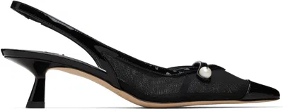 Jimmy Choo Black Amita 45 Heels In Multi