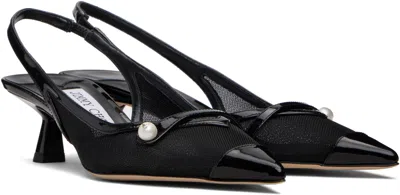 Jimmy Choo Black Amita 45 Heels In Multi