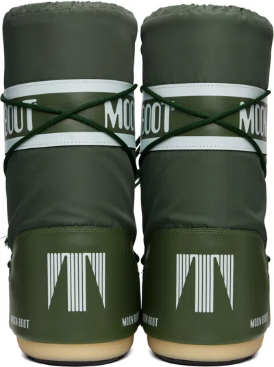 Moon Boot Icon Lace-up Padded Boots In Green