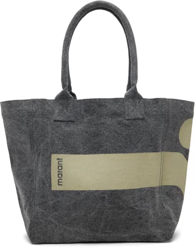 Isabel Marant Gray Small Yenky Tote In Black