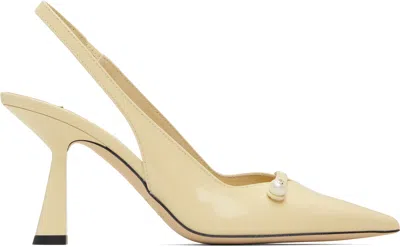 Jimmy Choo Off-white Amita 85 Heels In Multi