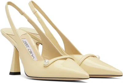 Jimmy Choo Off-white Amita 85 Heels In Multi