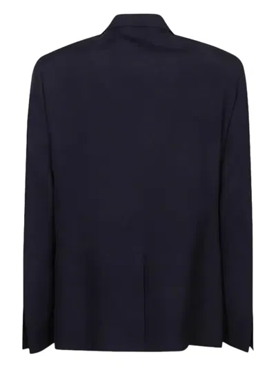 Givenchy Long-sleeved Wool Suit Jacket In Black