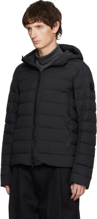 Canada Goose Black Crofton Enduraluxe Down Jacket In Blue