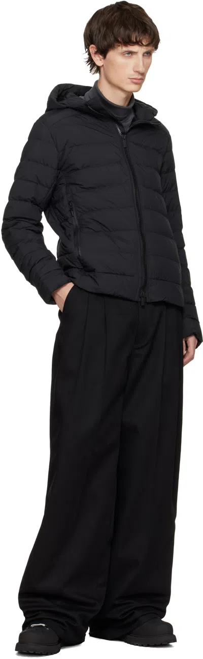 Canada Goose Black Crofton Enduraluxe Down Jacket In Blue