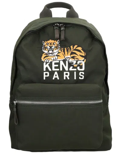Kenzo Versatile Backpack Featuring Multiple Elements In Brown