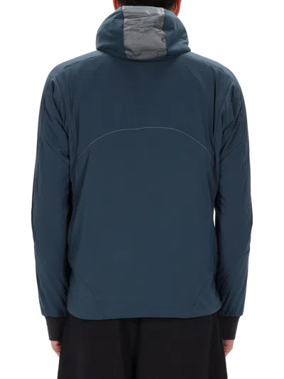 And Wander Blue Nylon Sports Jacket In Brown