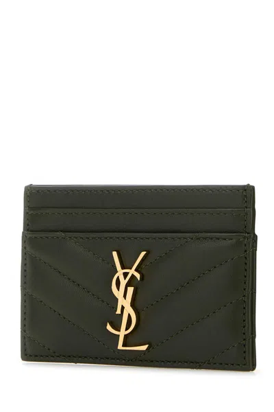 Saint Laurent Wallets In Green