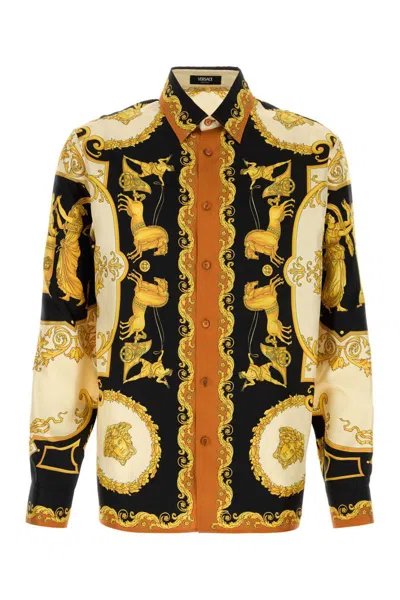 Versace Pattern-printed Long-sleeved Shirt In Multi