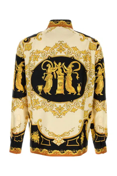 Versace Pattern-printed Long-sleeved Shirt In Multi