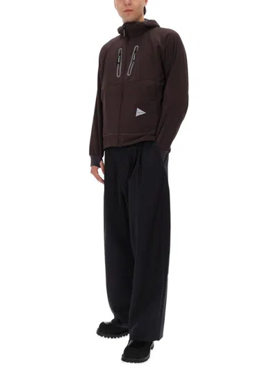 And Wander Hooded Jacket With Long Sleeves And Reflective Accents In Animal Print