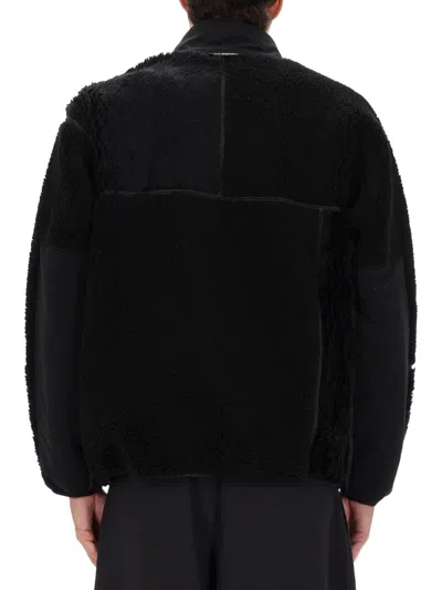 And Wander Black Polyester Wool Jacket In Black