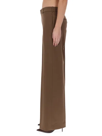 Pt Torino Brown Virgin Wool Trousers In Brown
