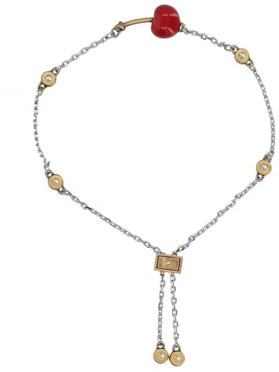 Marc Jacobs "cherry Crystal" Bracelet In Metallic
