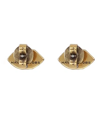 Marc Jacobs Lips Stud Earrings In Gold
