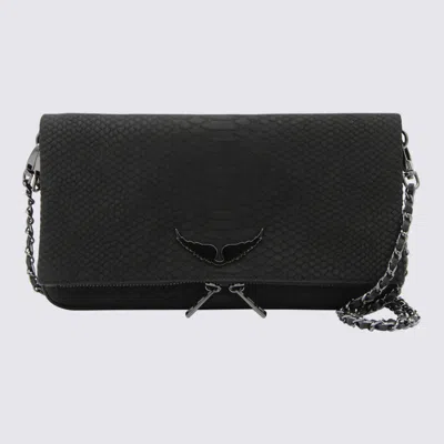 Zadig & Voltaire Black Leather Rock Soft Savage Shoulder Bag In Black
