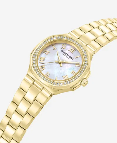 Kenneth Cole Classic Crystal Lined Outer Dial Gold Tone Bracelet Watch