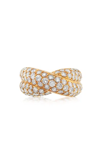 Lauren Deyoung Jewelry Van Cleef & Arpels 18kt Yellow Gold And Diamond Crossover Ring In Gold