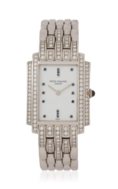 Stephanie Windsor Vintage Patek Philippe Gondolo Model 4825 In Silver